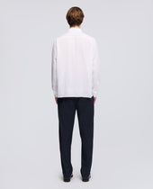 Camicia Doppia In Voile Di Cotone Bianco
