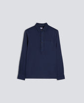CAMICIA DOPPIA IN VOILE DI COTONE - NAVY