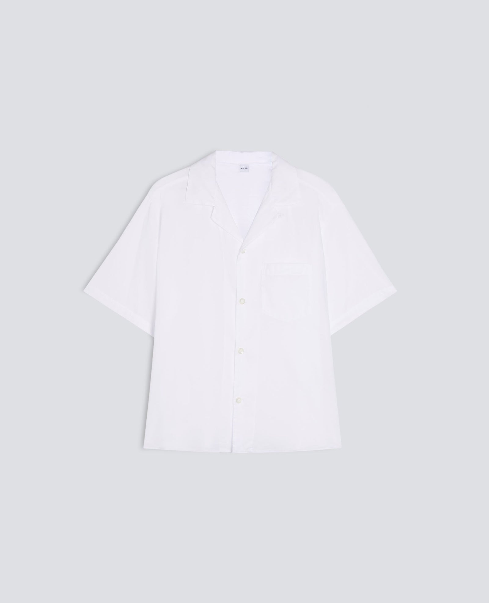 Camicia Bowling In Voile Di Cotone Bianco