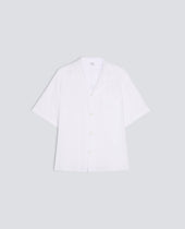 CAMICIA BOWLING IN VOILE DI COTONE - BIANCO