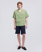 Camicia Bowling In Voile Di Cotone Pistacchio