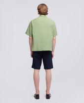 Camicia Bowling In Voile Di Cotone Pistacchio