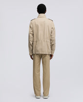 Giubbotto Mini Field Vento In Gabardina Di Cotone Beige