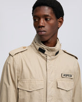 Giubbotto Mini Field Vento In Gabardina Di Cotone Beige