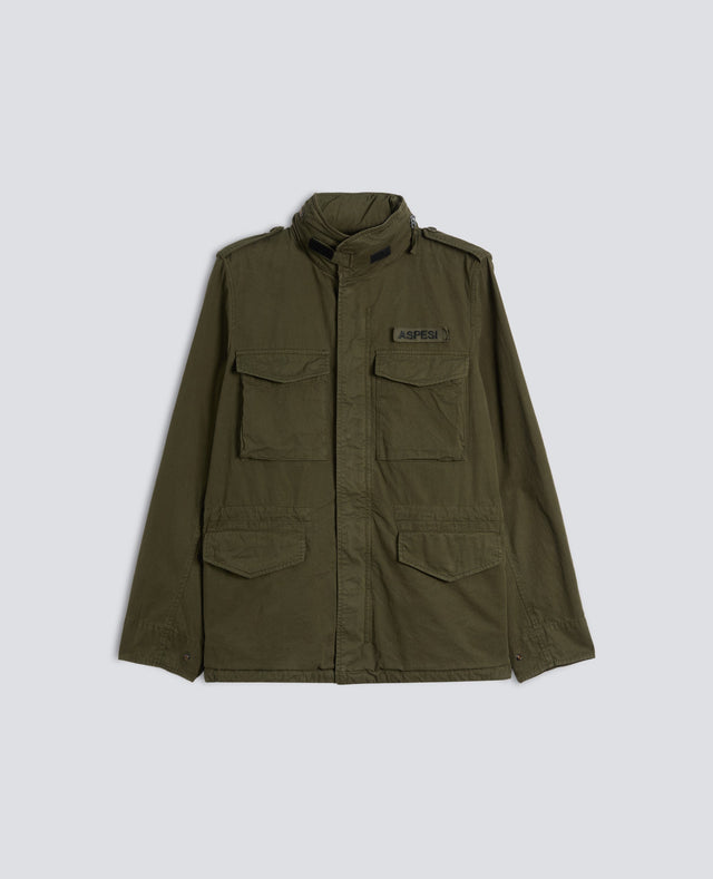 GIUBBOTTO MINI FIELD VENTO IN GABARDINA DI COTONE - MILITARE