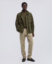 Giubbotto Mini Field Vento In Gabardina Di Cotone Militare