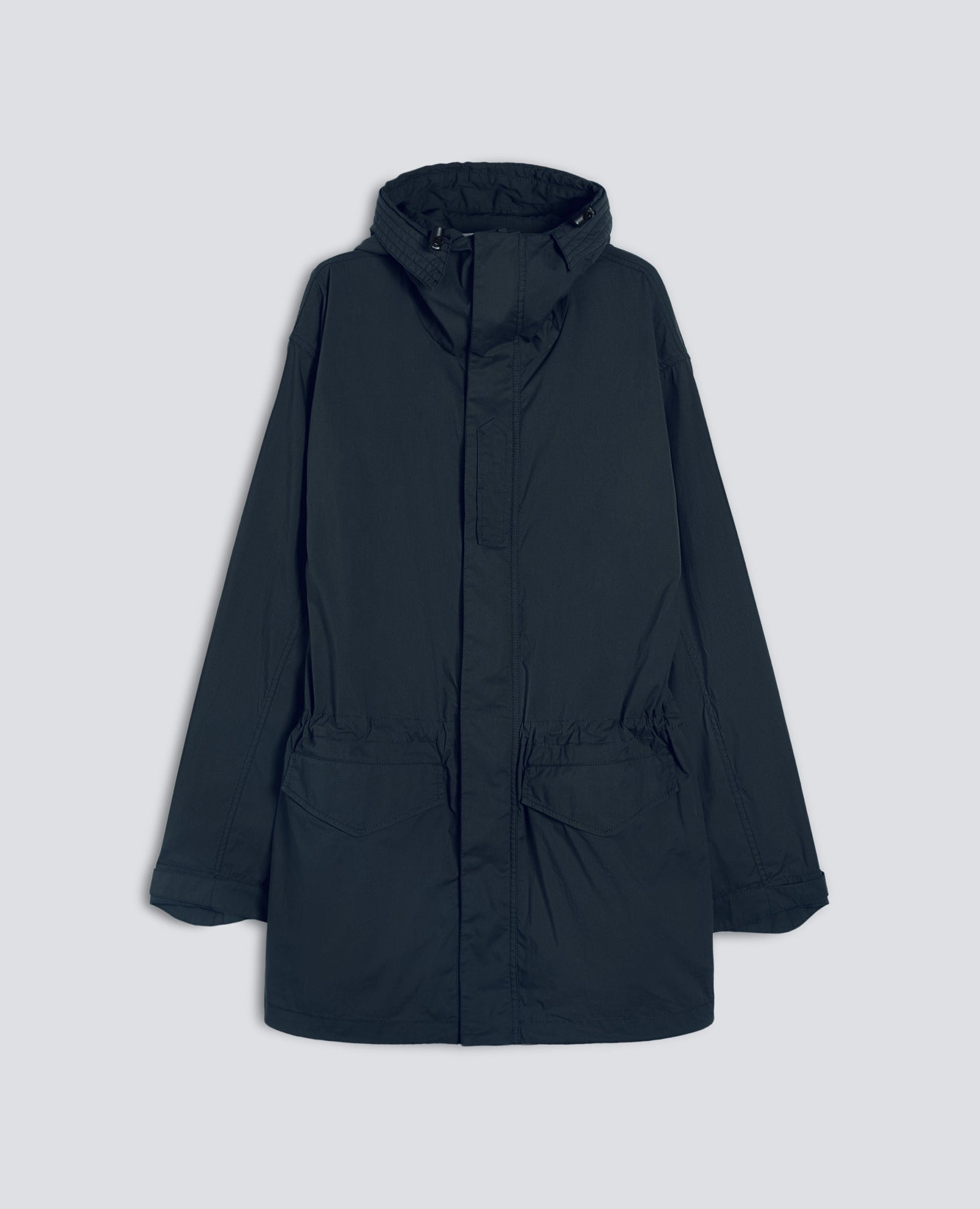 Parka In Popeline Di Cotone E Nylon Stretch