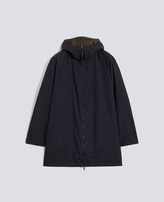 GIUBBOTTO REVERSIBILE IN TWILL DI COTONE E POLIAMMIDE - NAVY