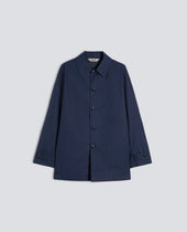 IMPERMEABILE IN COTONE DRY WAX - BLU