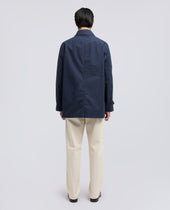 Impermeabile In Cotone Dry Wax Blu