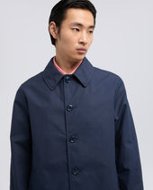 Impermeabile In Cotone Dry Wax Blu