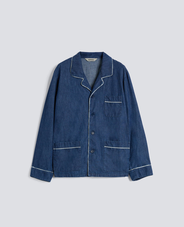 GIACCA PIAGIAMA IN DENIM DI COTONE LEGGERO - DENIM