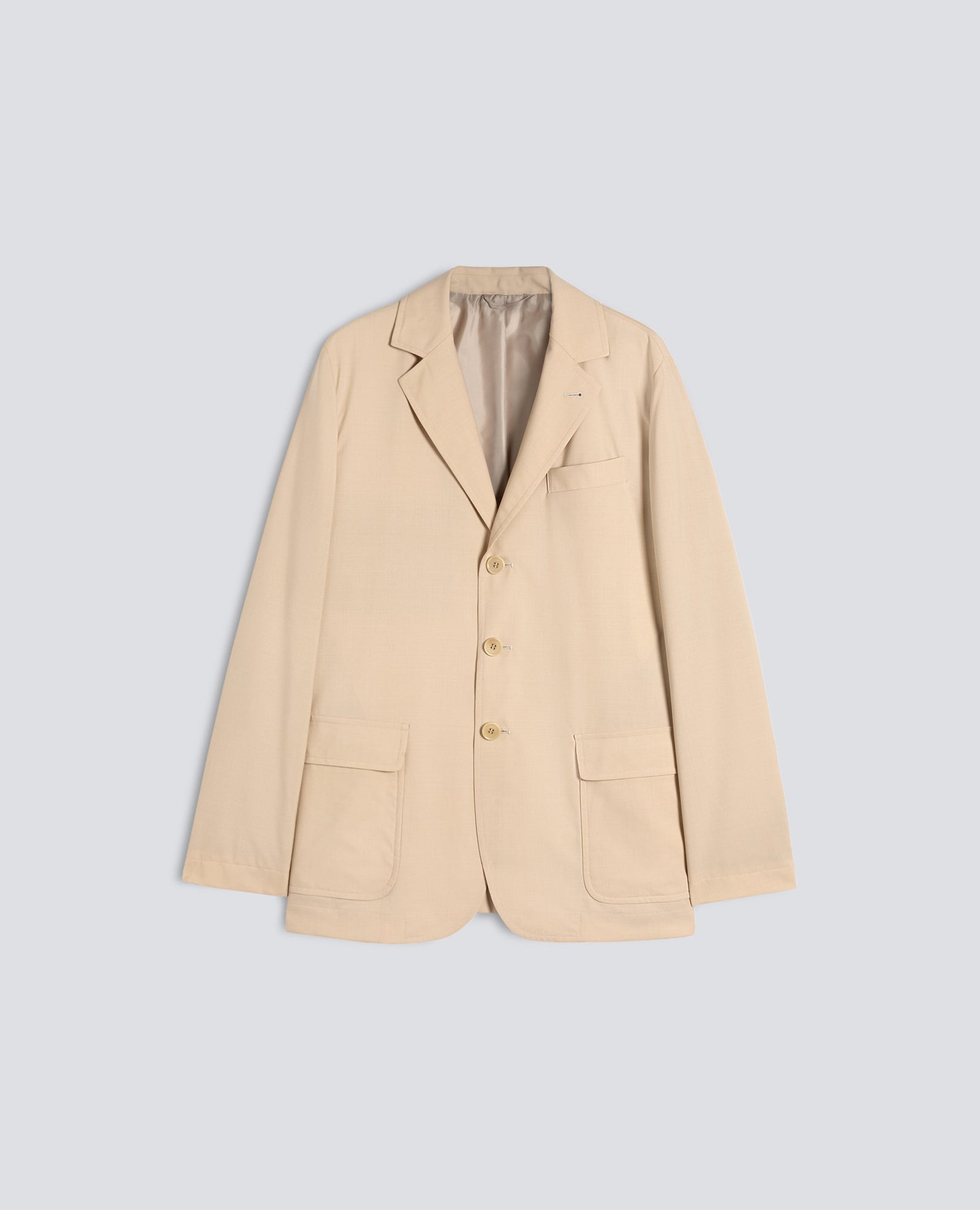 Blazer In Lana Poliestere Comfort Naturale