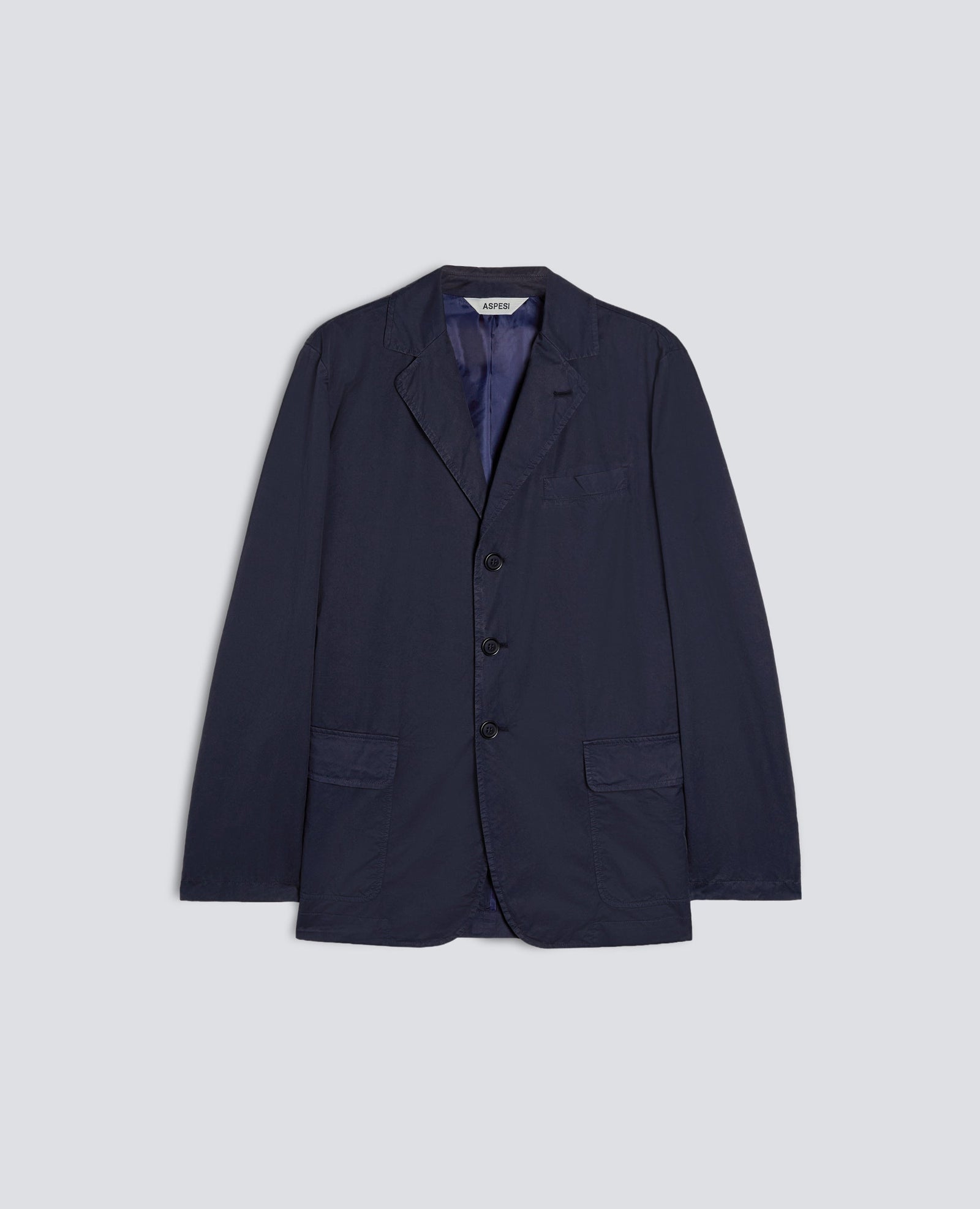 Blazer In Micro Twill Di Cotone Tinto Capo