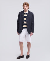 Blazer In Micro Twill Di Cotone Tinto Capo