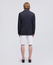 Blazer In Micro Twill Di Cotone Tinto Capo