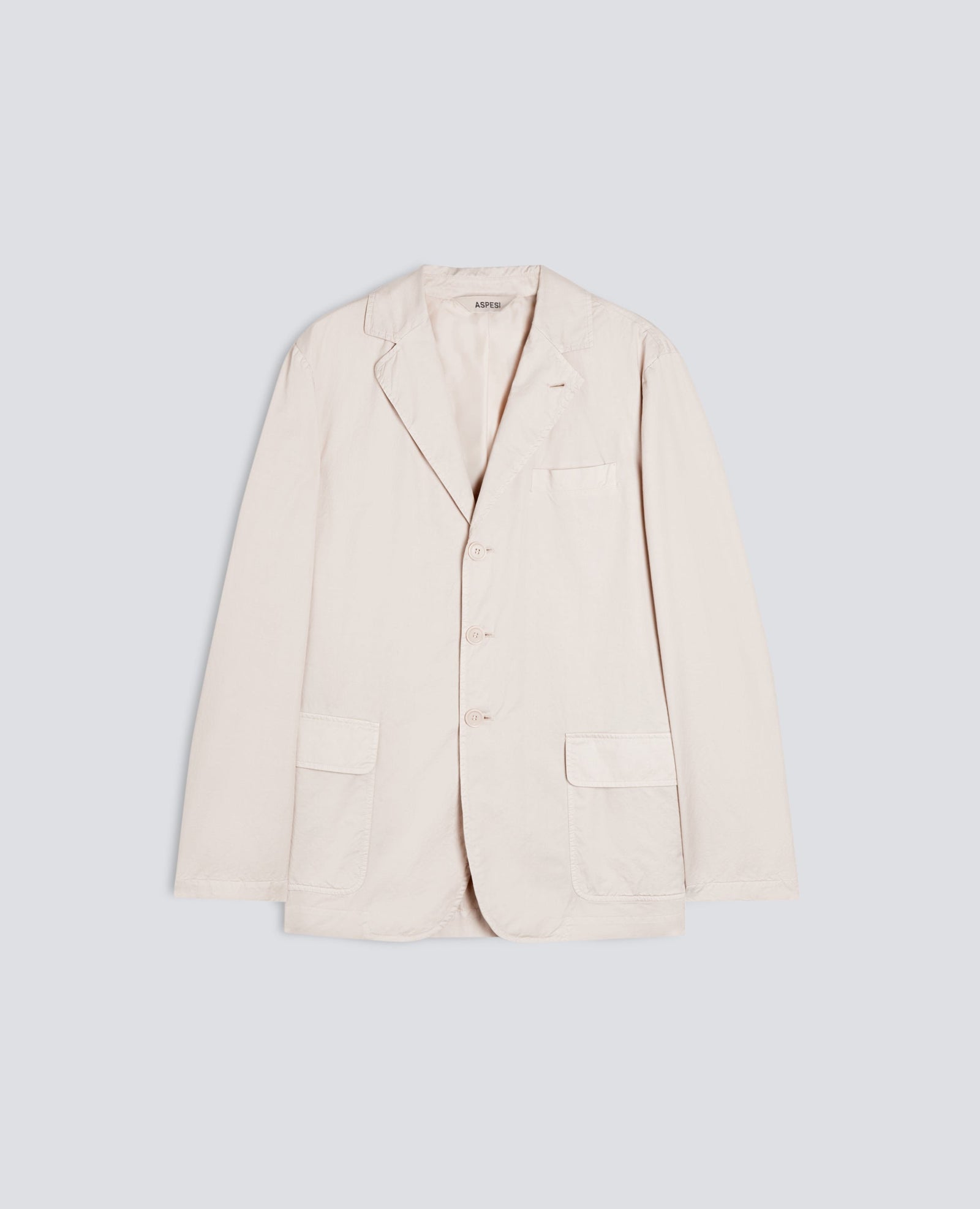 Blazer In Micro Twill Di Cotone Tinto Capo Sasso