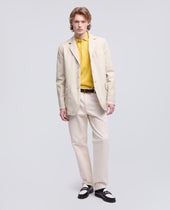 Blazer In Micro Twill Di Cotone Tinto Capo Sasso