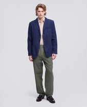 Blazer Sfoderato In Lino Bluette
