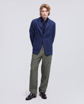 Blazer Samuraki In Spina Pesce Di Lyocell Lino E Cotone Tinto Capo Bluette