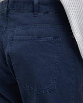 Pantalone Boot In Tela Rustica Di Cotone E Lino Tinto Capo Avio