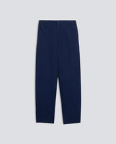 PANTALONE IN CANVAS DI COTONE TINTO PEZZA - INCHIOSTRO