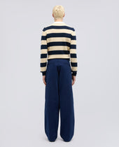 Pantalone In Canvas Di Cotone Tinto Pezza Inchiostro