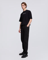 Pantalone Da Trekking Rivisitato In Popeline Di Cotone E Nylon Stretch Nero