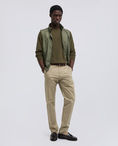 Pantalone In Twill Di Cotone Stretch Coloniale