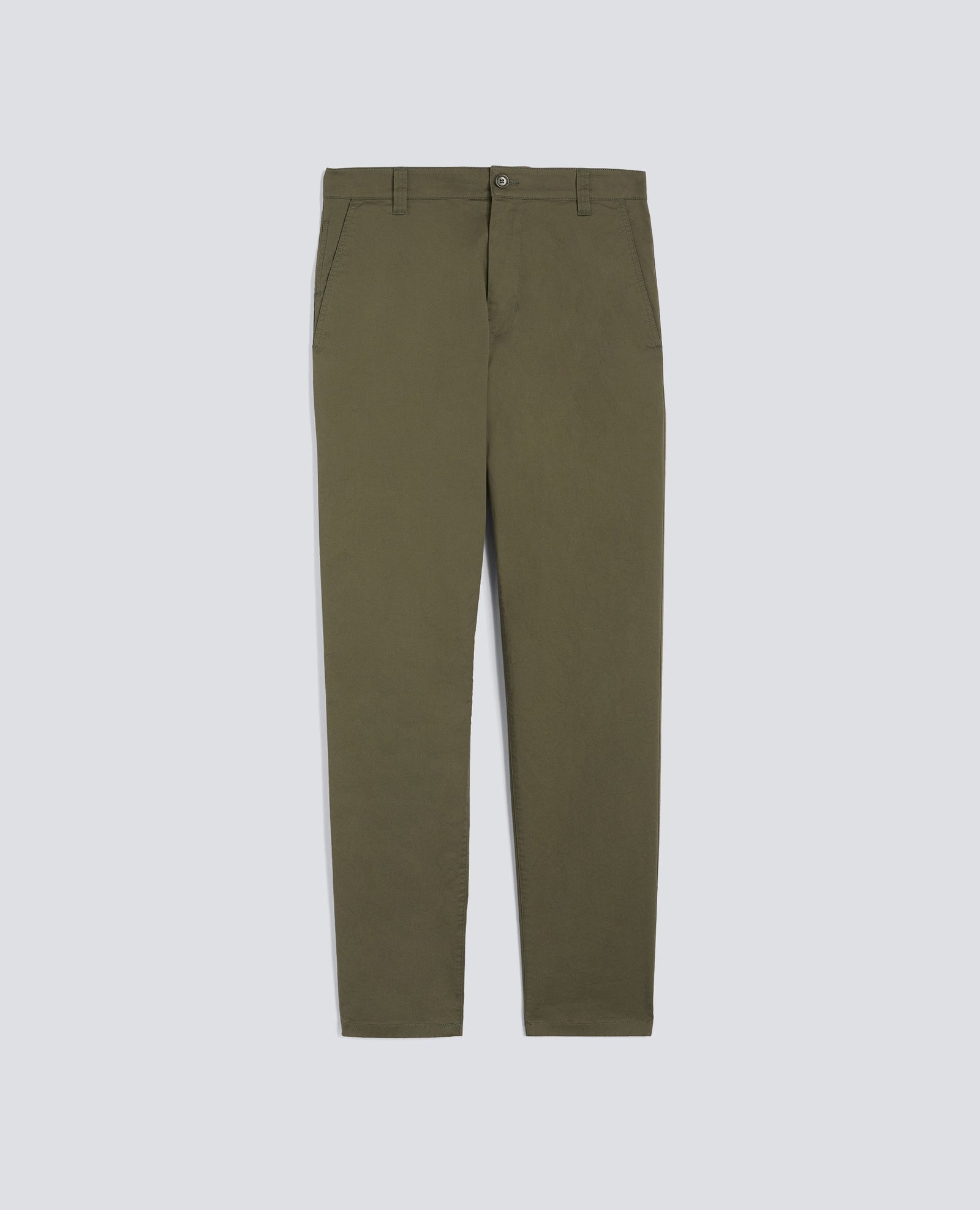 Pantalone In Twill Di Cotone Stretch Militare