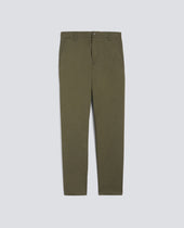 PANTALONE IN TWILL DI COTONE STRETCH - MILITARE