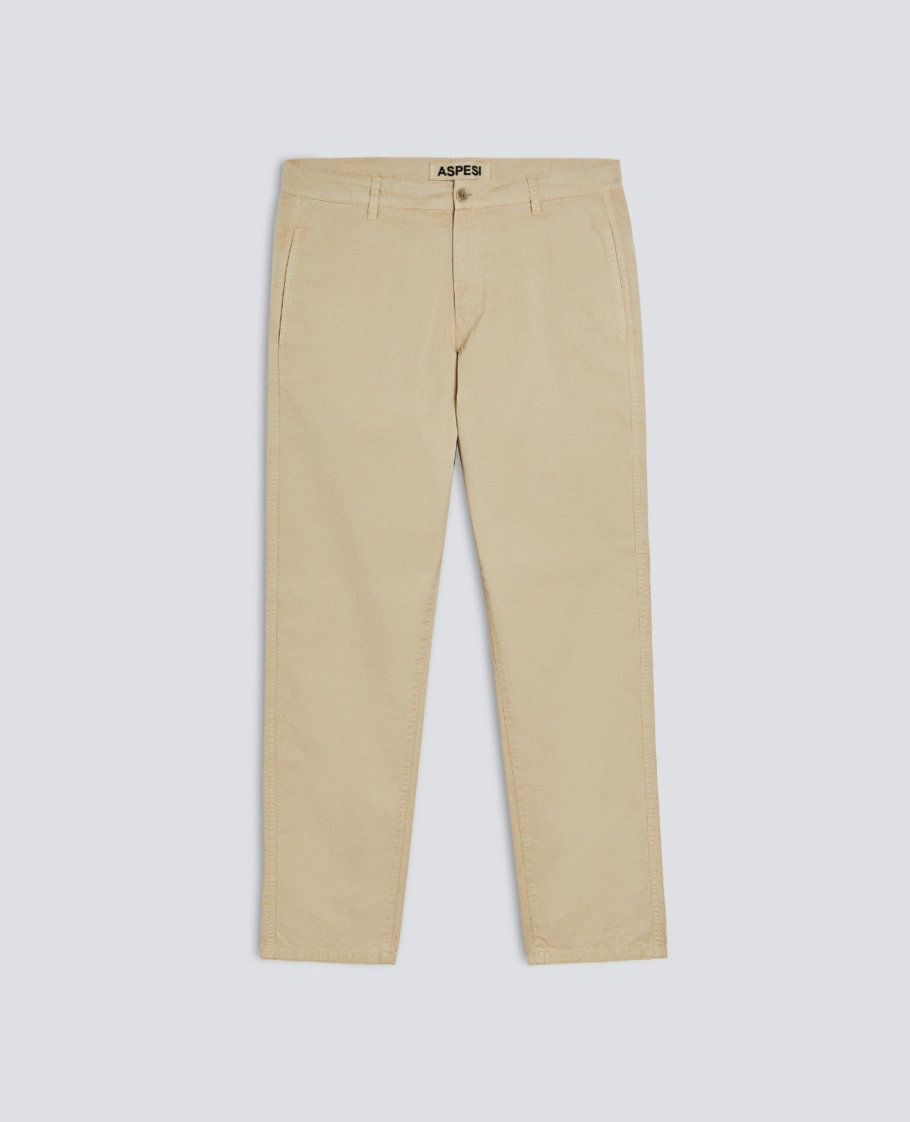 Pantalone Chino In Gabardina Di Cotone Beige