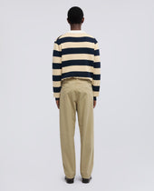 Pantalone Chino In Gabardina Di Cotone Beige