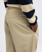 Pantalone Chino In Gabardina Di Cotone Beige