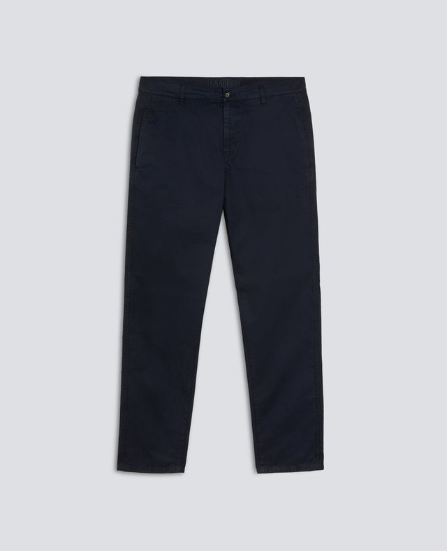 PANTALONE CHINO IN GABARDINA DI COTONE - NAVY