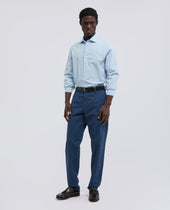 Pantalone Chino In Gabardina Di Cotone Avio