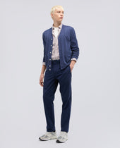 Pantalone Chino Funzionale In Popeline Di Cotone Bluette