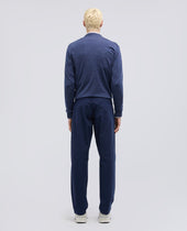 Pantalone Chino Funzionale In Popeline Di Cotone Bluette