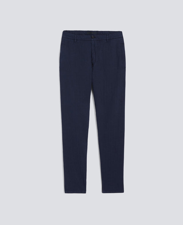 PANTALONE FUNZIONALE IN MISTO COTONE, LYOCELL E LINO - BLUETTE