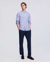 Pantalone Funzionale In Misto Cotone Lyocell E Lino Bluette