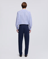 Pantalone Funzionale In Misto Cotone Lyocell E Lino Bluette