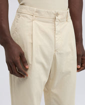 Pantalone In Gabardina Di Cotone Tinto Capo Sasso
