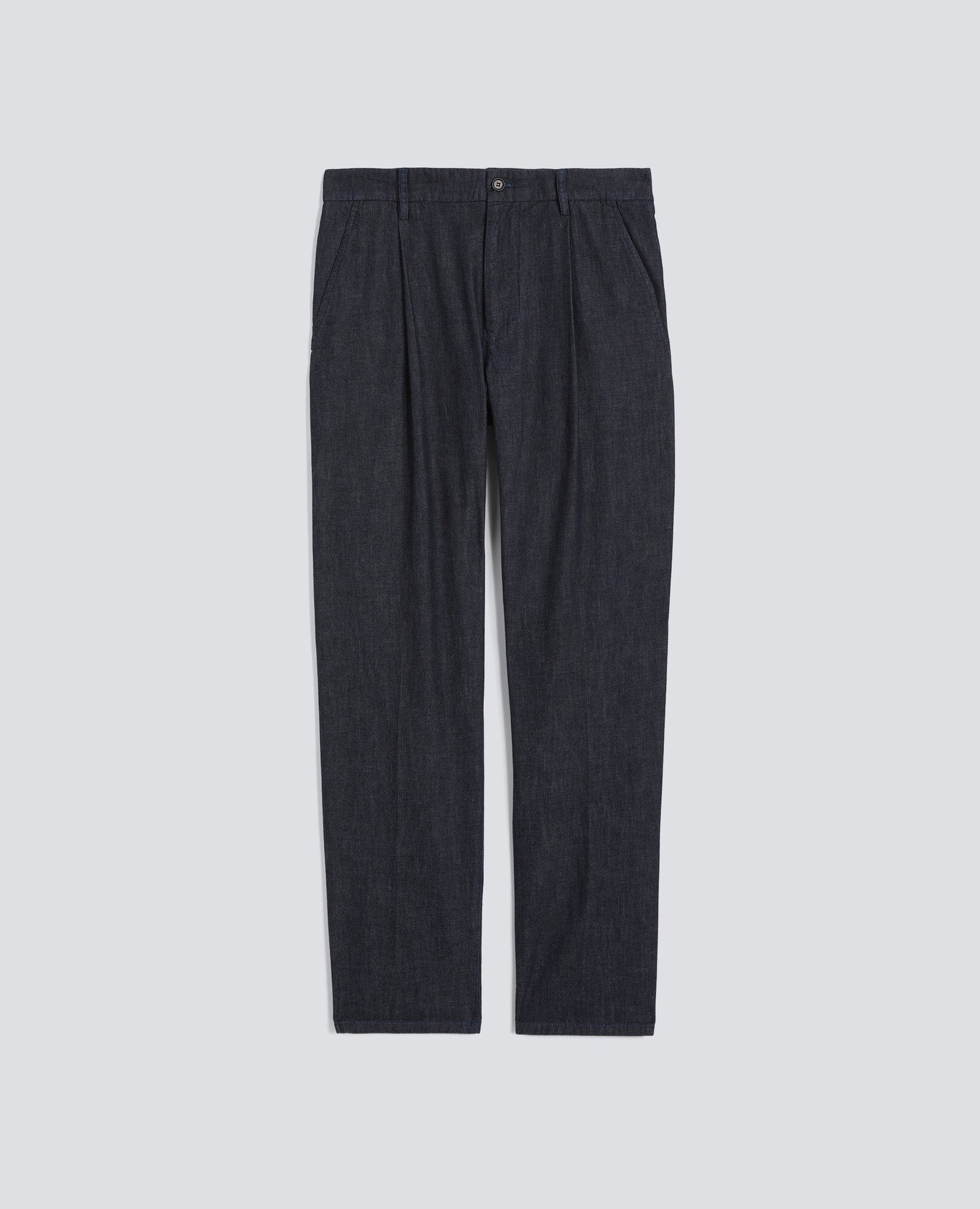 Pantalone Mono Pince In Di Cotone Leggero Scuro