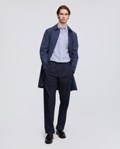 Pantalone Mono Pince In Di Cotone Leggero Scuro