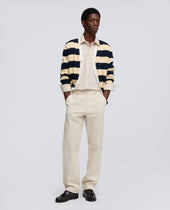 Pantalone In Bull Di Cotone Naturale Naturale