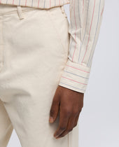 Pantalone In Bull Di Cotone Naturale Naturale