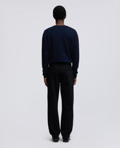 Pantalone In Di Cotone E Poliestere Riciclato Scuro