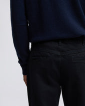 Pantalone In Di Cotone E Poliestere Riciclato Scuro
