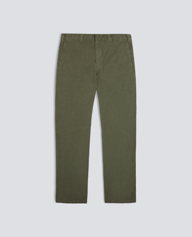 PANTALONE IN COTONE - LINO FIAMMATO - VERDE