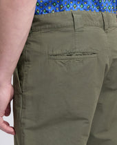 Pantalone In Cotone Lino Fiammato Verde